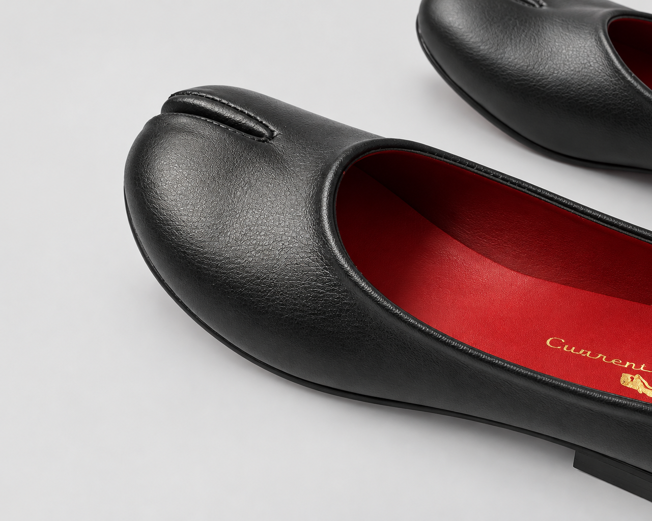 Zapatos Tabi de cuero negros hechos a mano – Cuarentatacos